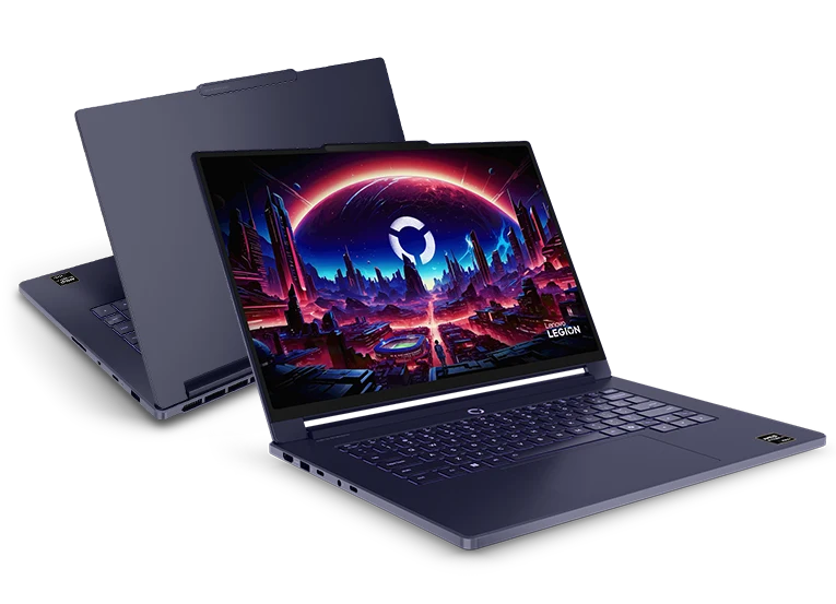Two Legion laptops back to back under the Legion ring